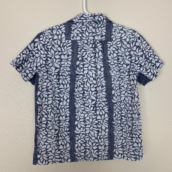 Janie & Jack Boys 4 Reyn Spooner Shirt Short Sleeve Hawaiian Aloha Tropical Blue - Picture 3 of 15